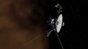 This artist's concept shows the Voyager 1 spacecraft entering the space between stars. The Voyager mission team announced in 2012 that the Voyager 1 spacecraft had passed into interstellar space, but some scientists say it is still within the heliosphere – the region of space domininated by the Sun and its wind of energetic particles. In a new study, two Voyager team scientists are proposing a test that they say could prove once and for all of Voyager 1 has crossed the boundary.   Credit: NASA/JPL-Caltech