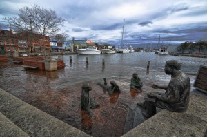 Annapolis, Maryland, pictured here in 2012, is one of three major East Coast urban areas already being faced with nuisance flooding in excess of 30 days per year. Credit: Amy McGovern