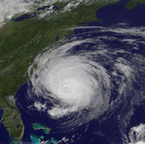 A satellite image of Hurricane Earl, a category 4 hurricane, threatening the U.S. East Coast in 2010. Historically, storms of this strength have been relatively rare along the U.S. East Coast, but a new study examining long-term sediment records suggest they occurred much more frequently in recent pre-history. Credit: NASA