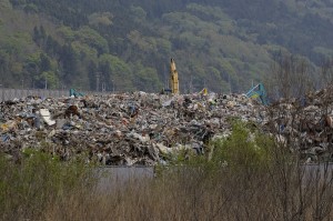 Debris from the 2011 Tohoku earthquake and tsunami. A new study is the first to look at how the earthquake affected the release of halocarbons into the atmosphere.  Credit: National Institute for Environmental Studies 