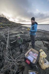Robert Spencer, of Florida State University, and Paul Man,n of Northumbria University, sample permafrost thaw dominated streams in Siberia to examine the fate of the recently mobilized carbon in these streams. Credit: Aron Stubbins  