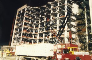 The Murrah Federal Building following the Oklahoma City bombing in 1995. Disaster investigators and emergency personnel may find themselves better able to assess and respond to terrorist attacks and industrial accidents with the aid of a new computational tool that determines the energy from explosions near the Earth’s surface.  Credit: FEMA